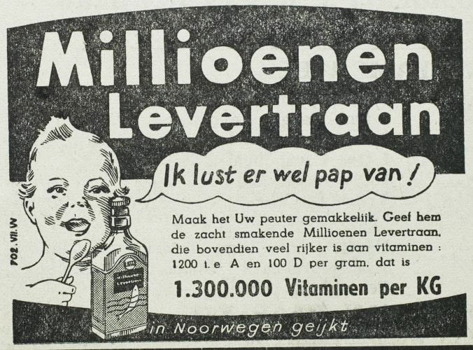 levertraan advertentie jaren '50