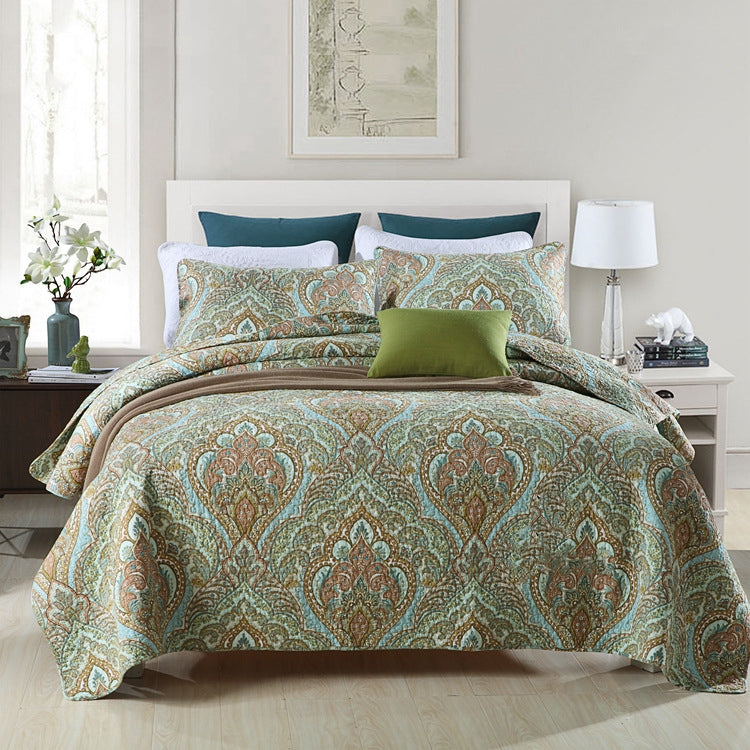 Caramel Macchiato 3 Piece Quilt Set For Twin Size Oversized Queen