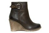 Wedge Ankle Boot Brown