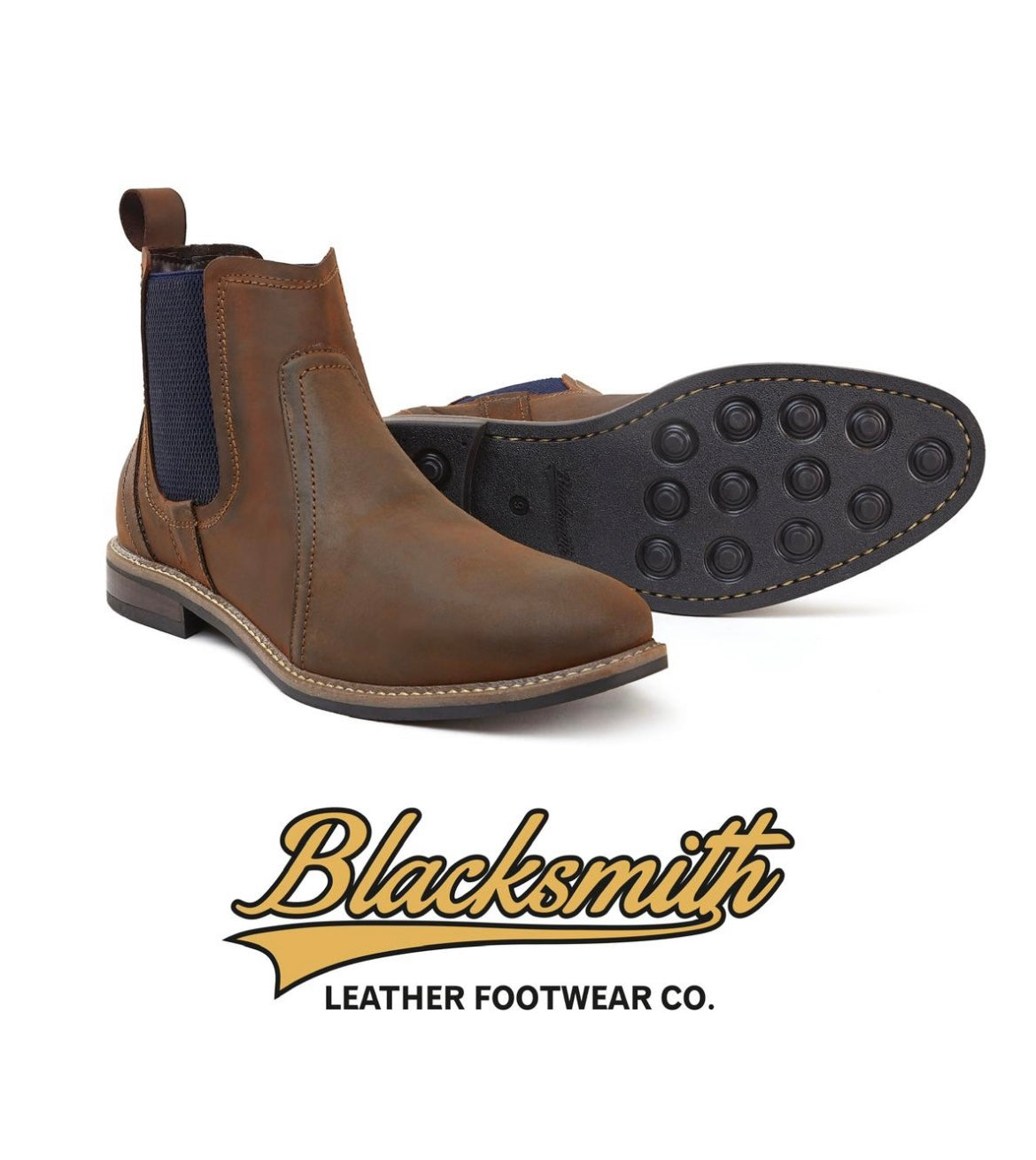 Blacksmith Nashville Chelsea Waxed Tan Dealer Boots ME M001