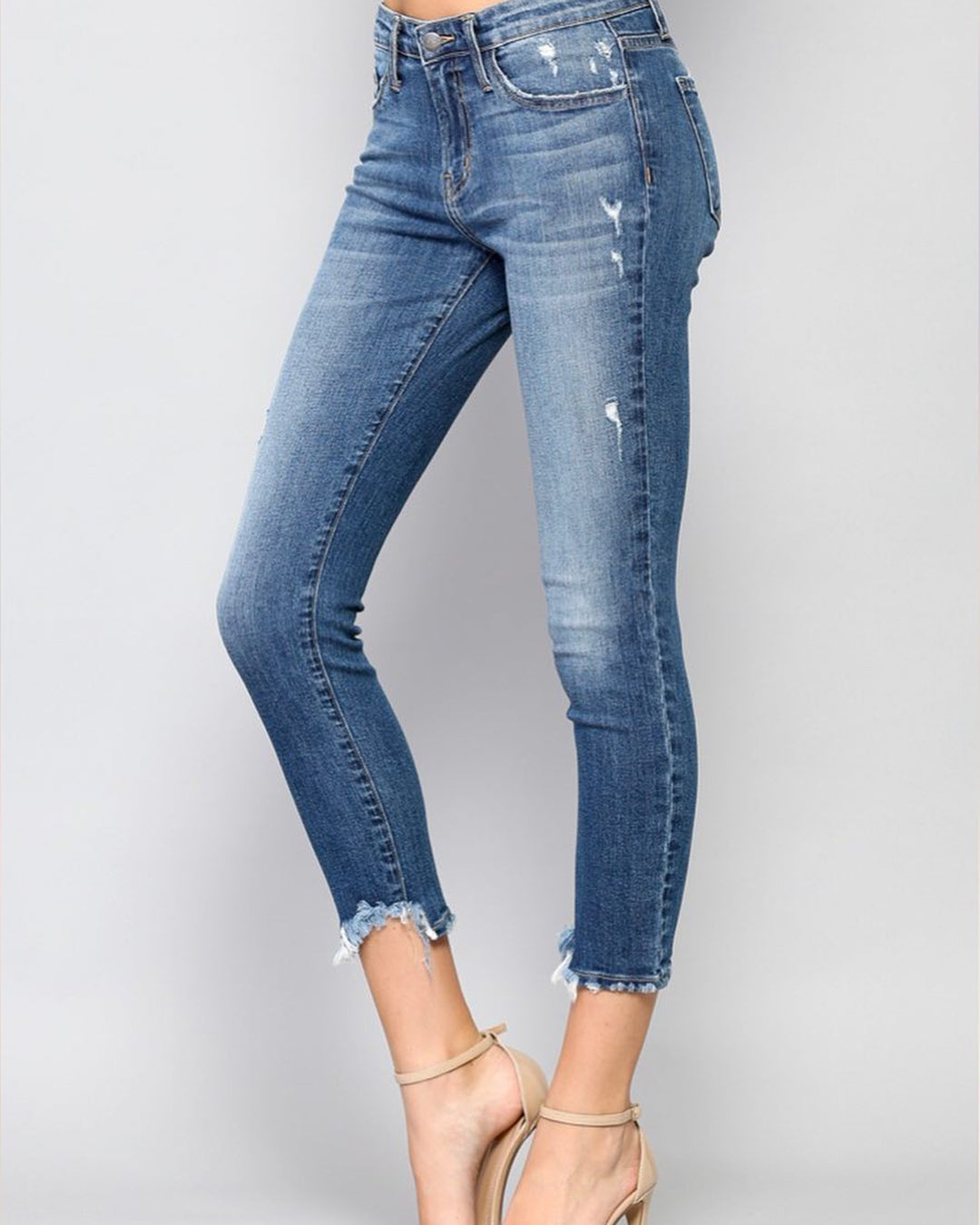 Vervet Distressed Ankle Skinny Fit Jeans Gillianscloset