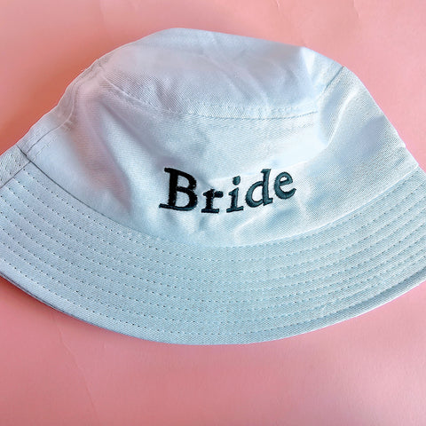 Embroidered Bride bucket hat