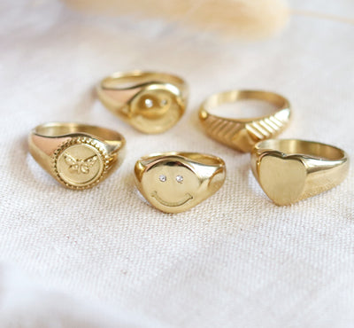Butterfly Chunky Ring Gold