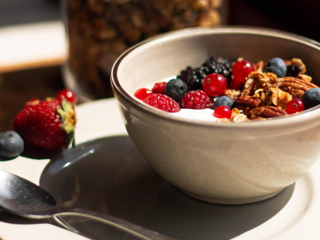 Bowl of yogurt with berries