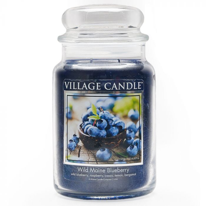 Village Candle Wild Maine Blueberry 21.5 oz Jar