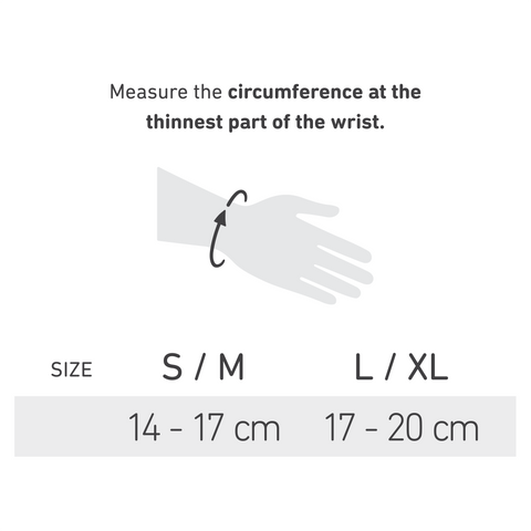 Bauerfeind Sports Wrist Strap Size Chart