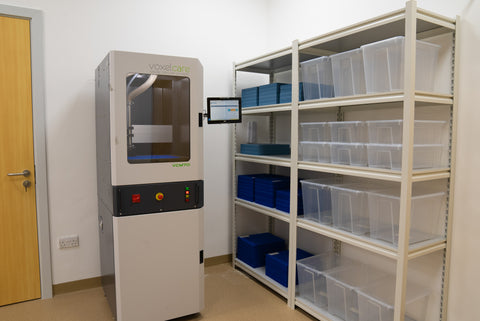 Additionally installed is the Computerized Numerical Control (CAD CAM CNC) machine to scan, shell, design and produce insoles, among other production machinery.