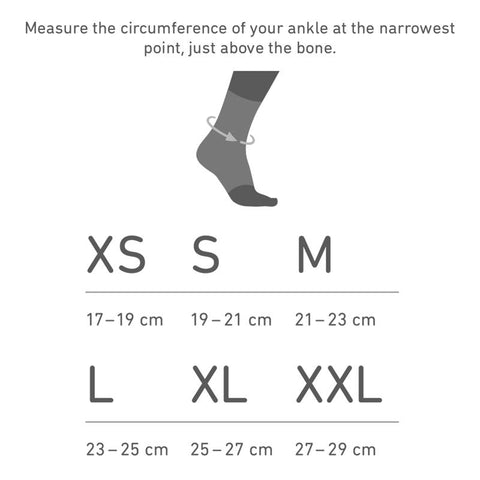 Bauerfeind Sports Ankle Support Dynamic Size Chart
