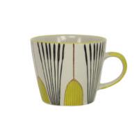 Tulip Art Deco Ceramic Mug - Lime