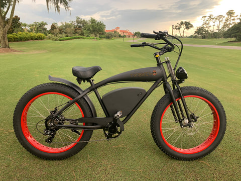 The "OG Red 3.0" Fat Cruiser with front suspension! – TIKIBIKES
