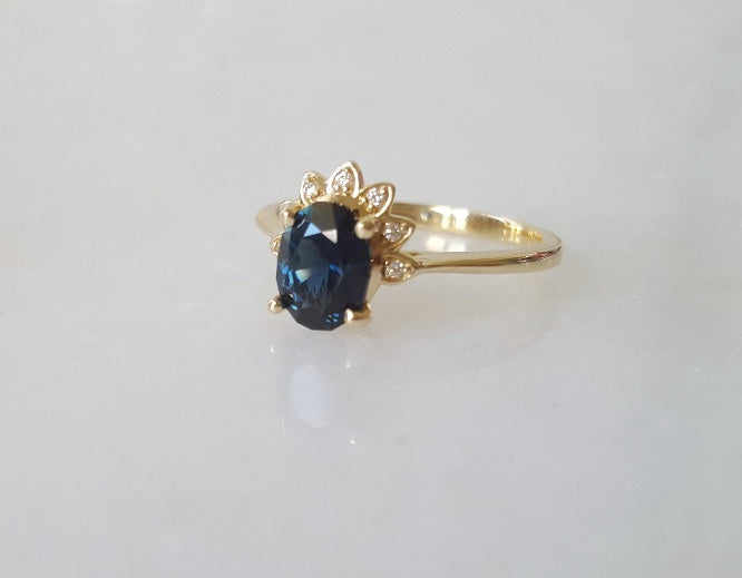 Australian Sapphire Engagement Ring. Blue oval sapphire ring – The ...