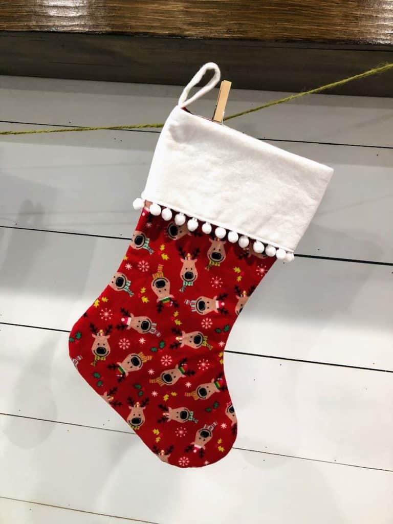 Easy sew Christmas stocking