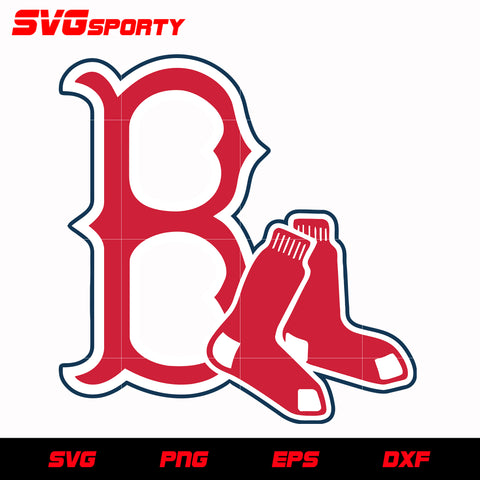 Boston Redsox B Logo 2 svg, mlb svg, eps, dxf, png, digital file for c ...