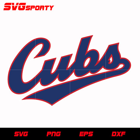 Chicago Cubs - Wordmark Logo (1937) - Baseball Sports Vector SVG