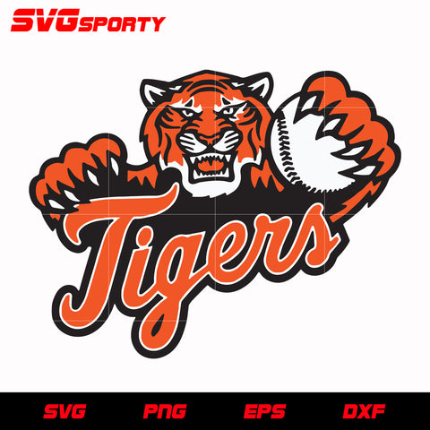 Detroit Tigers - Jersey Logo (1934) - Baseball Sports Vector SVG