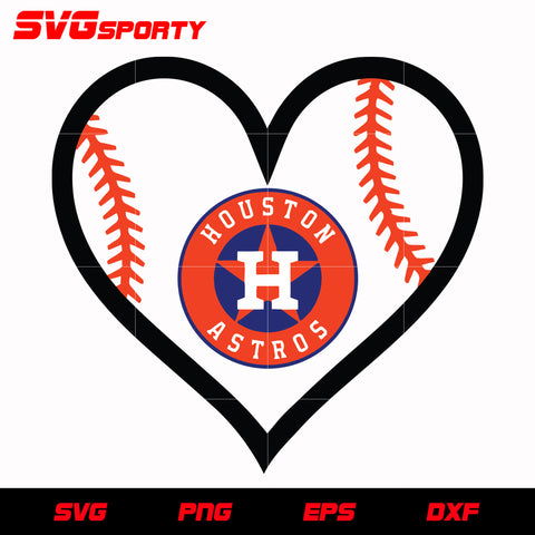 Houston Astros Baseball Love SVG, Houston Astros MLB Baseball SVG PNG EPS  DXF PDF, Cricut File