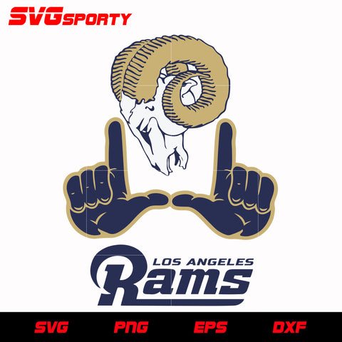 RAMS, Los Angeles Rams, Skyline Football Shape Sport svg - Doomsvg