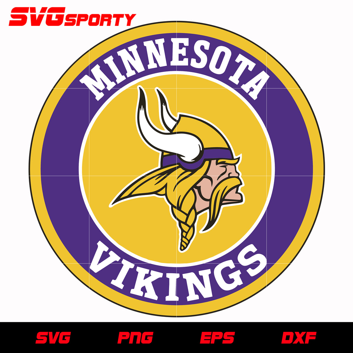 Minnesota Vikings Circle Logo Svg Nfl Svg Eps Dxf Png Digital Fil   MinnesotaVikingsCircleLogo 1200x1200 