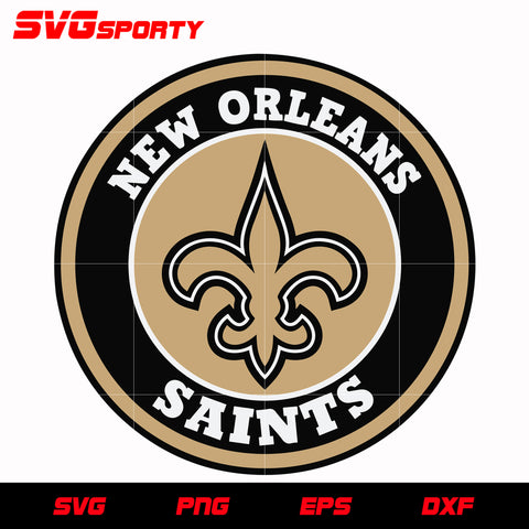 New Orleans Saints Circle Logo svg, nfl svg, eps, dxf, png, digital fi ...