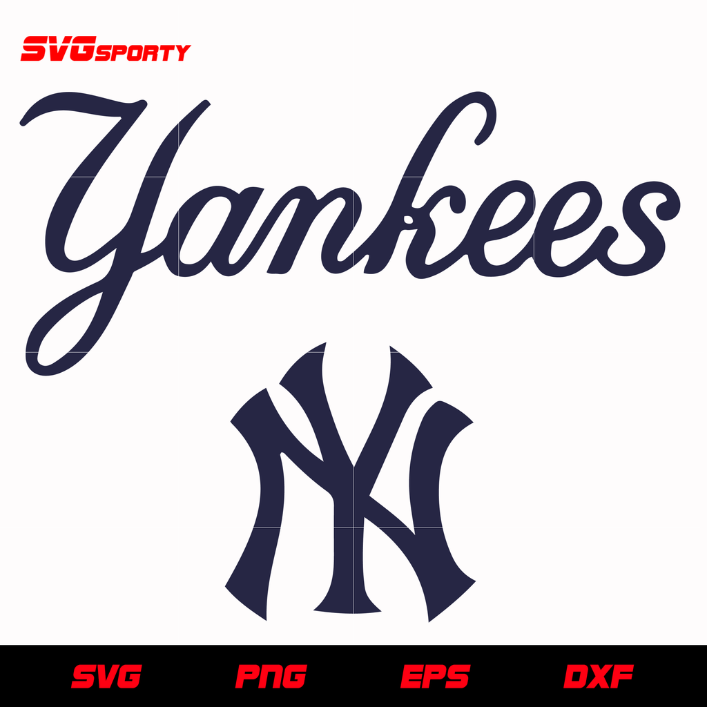 Download New York Yankees Text Logo Svg Mlb Svg Eps Dxf Png Digital File Svg Sporty