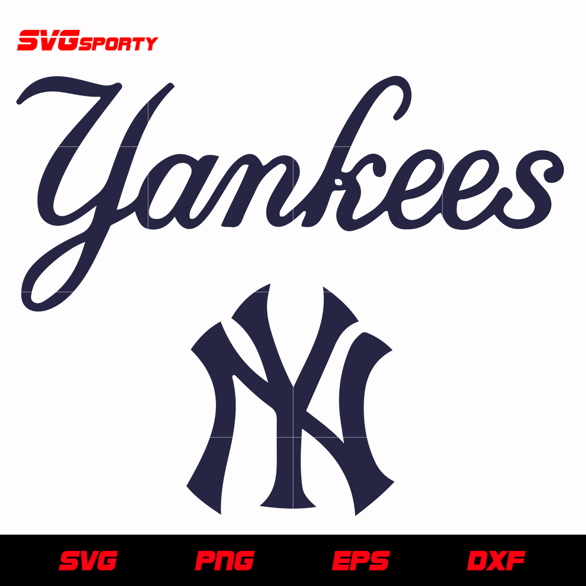 New York Yankees Text Logo svg, mlb svg, eps, dxf, png, digital file ...