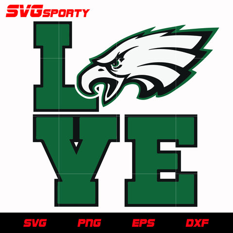 Eagles football heart scribble letters SVG SCA 19 –