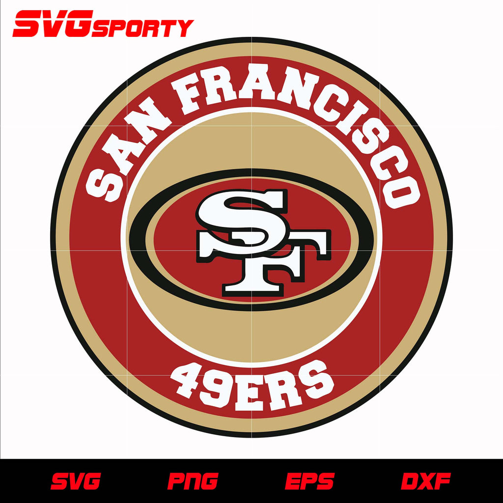 San Francisco 49ers Logo Circle svg, nfl svg, eps, dxf, png, digital f ...