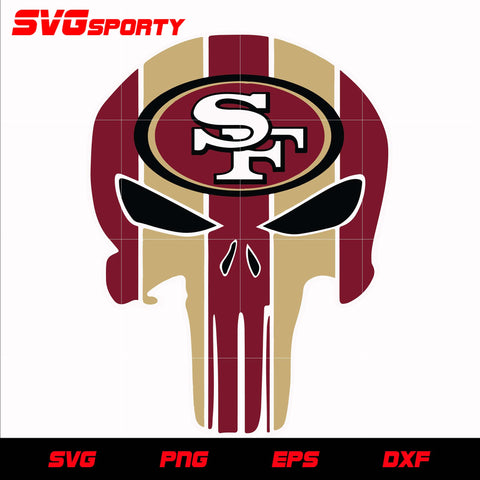 San Francisco 49ers Skull svg, nfl svg, eps, dxf, png, digital file ...