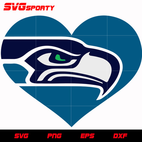 Seattle Seahawks Heart svg, nfl svg, eps, dxf, png, digital file – SVG  Sporty