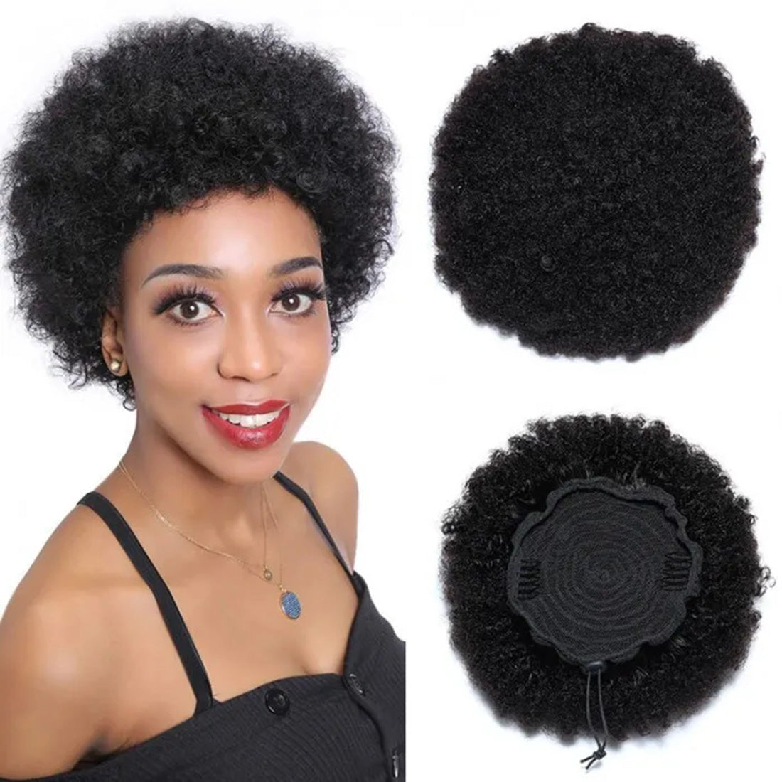 short curly afro human hair wigs