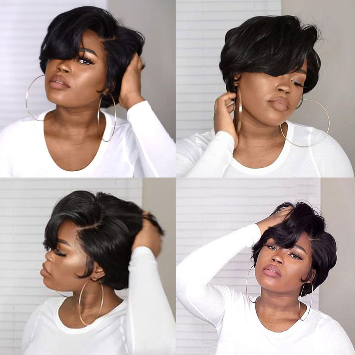 buy short human hair wigs