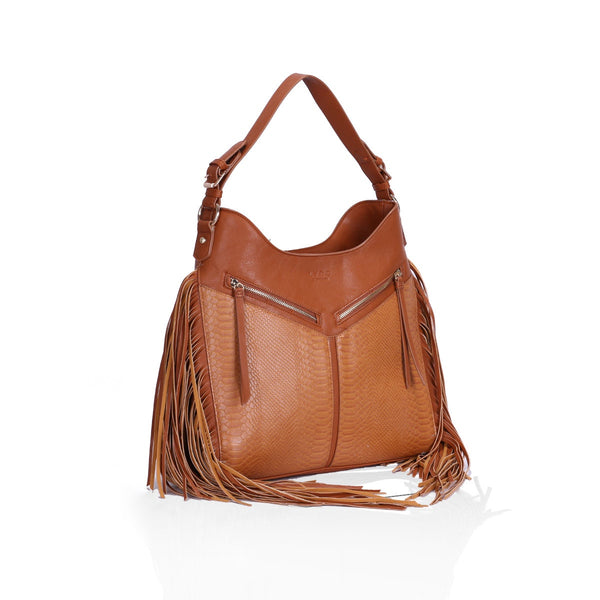 LYDC Festival Fringe Tan Hobo Bag - Bag Envy