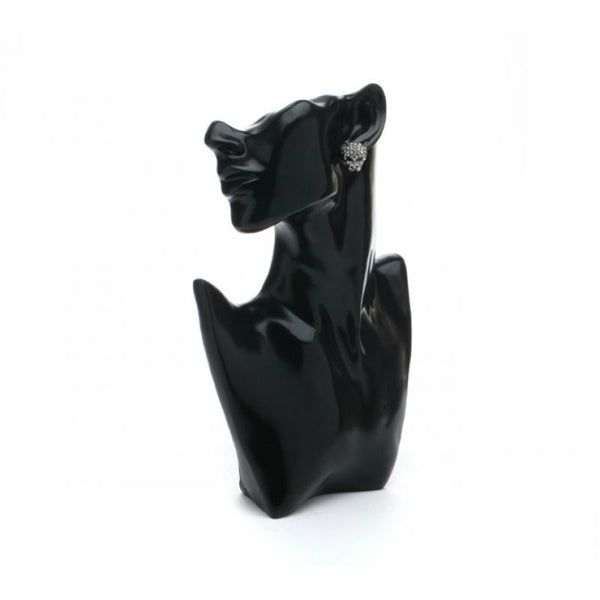 Silver & Black Diamante Panther Earrings - Bag Envy