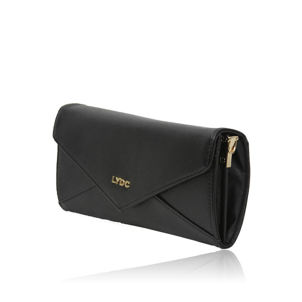 LYDC Verse Black Envelope Clutch Bag - Bag Envy