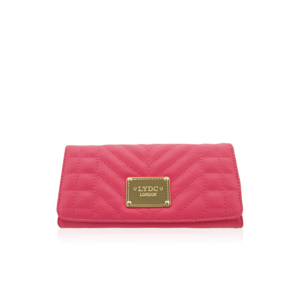 LYDC Epping Pink Logo Stitch Purse - Bag Envy