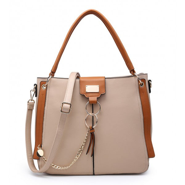 Choca Mocha Two Tone Hobo Shoulder Bag - Bag Envy