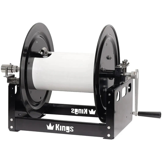 KR1S12 Kings 12 Steel Manual Hose Reel with 1/2 Stainless Steel Manifold