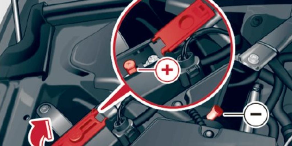 2020 Audi A4 jump start cable connectors