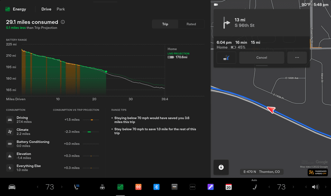 L'application Tesla Energy mise à jour nécessite la version logicielle 2022.36 ou ultérieure.