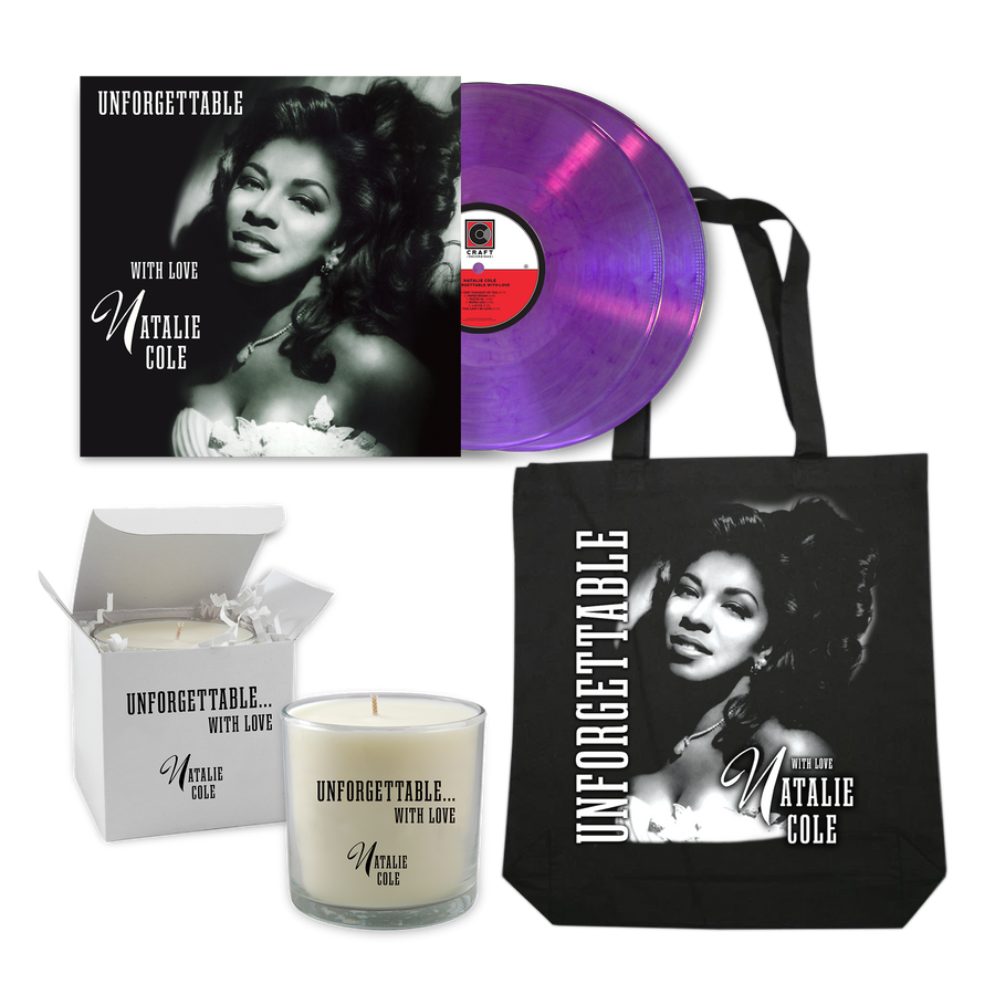 Natalie Cole - Unforgettable...With Love: Deluxe Vinyl Bundle (Limited Purple 2-LP + Tote Bag + Candle)