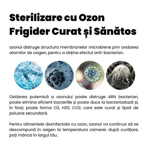 Dezodorizant Frigider, Sterilizare cu Ozon