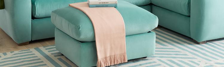 Teal Footstools