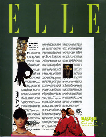 John Wind Jewelry, Elle Magazine