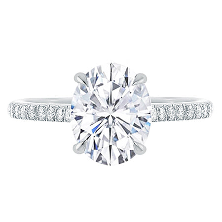 1.5 Ct. Round Cut Natural Diamond Verragio 3 Stone Infinity Insignia Designer  Engagement Ring (GIA Certified) | Diamond Mansion