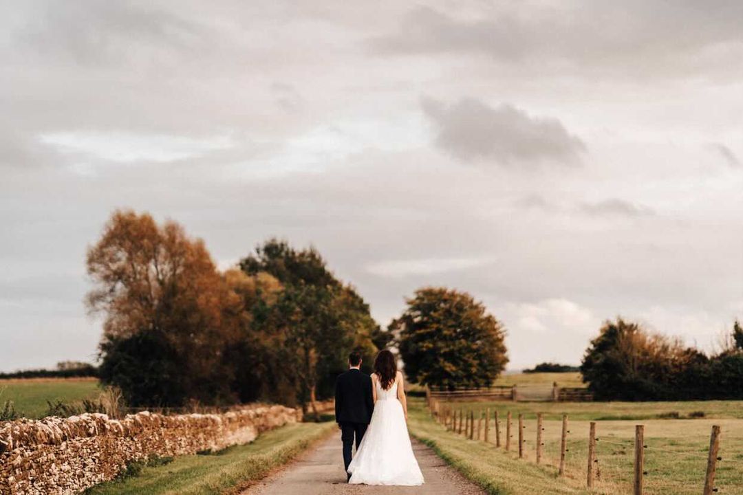 georgie and olly on their wedding day