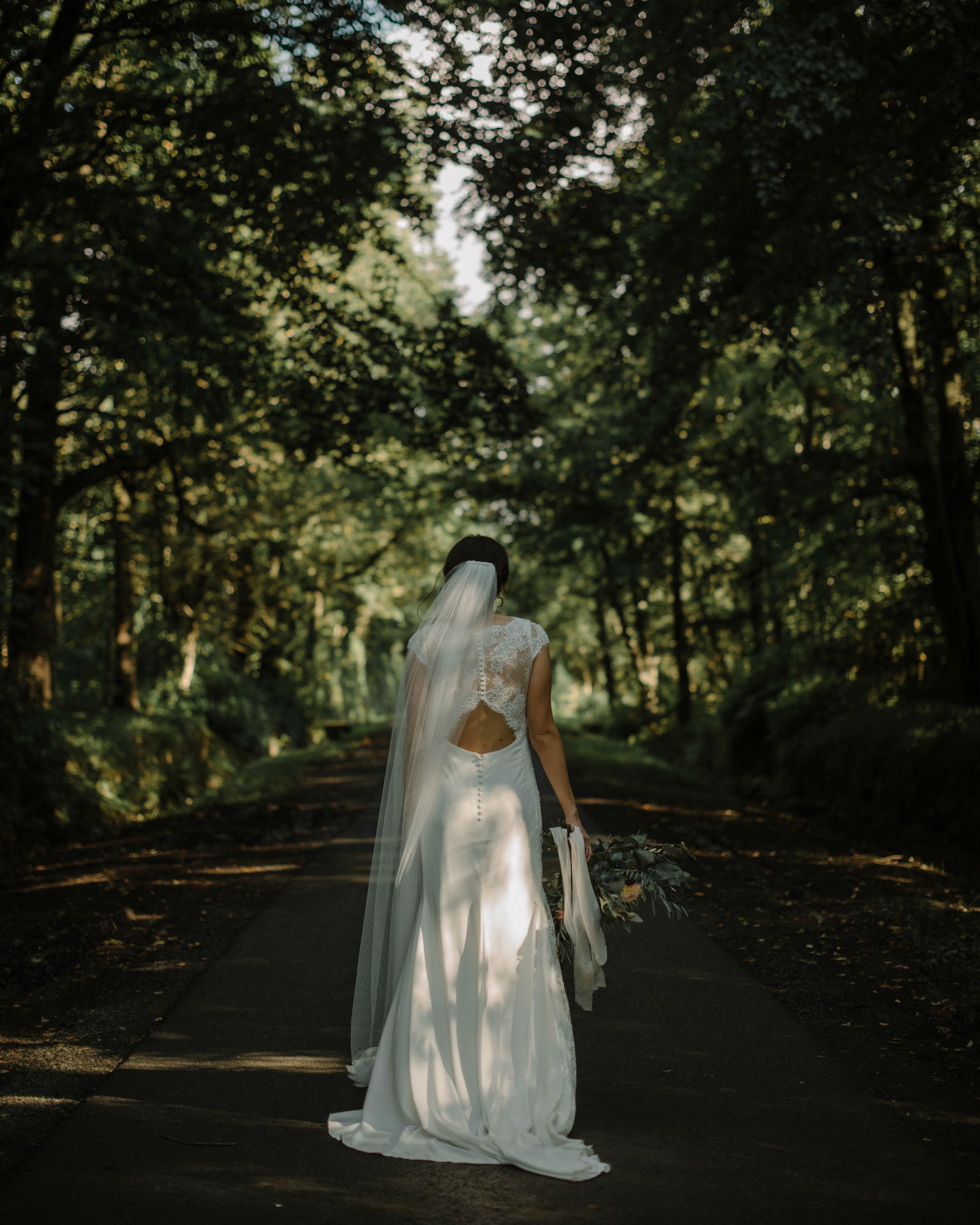 silk style wedding veil