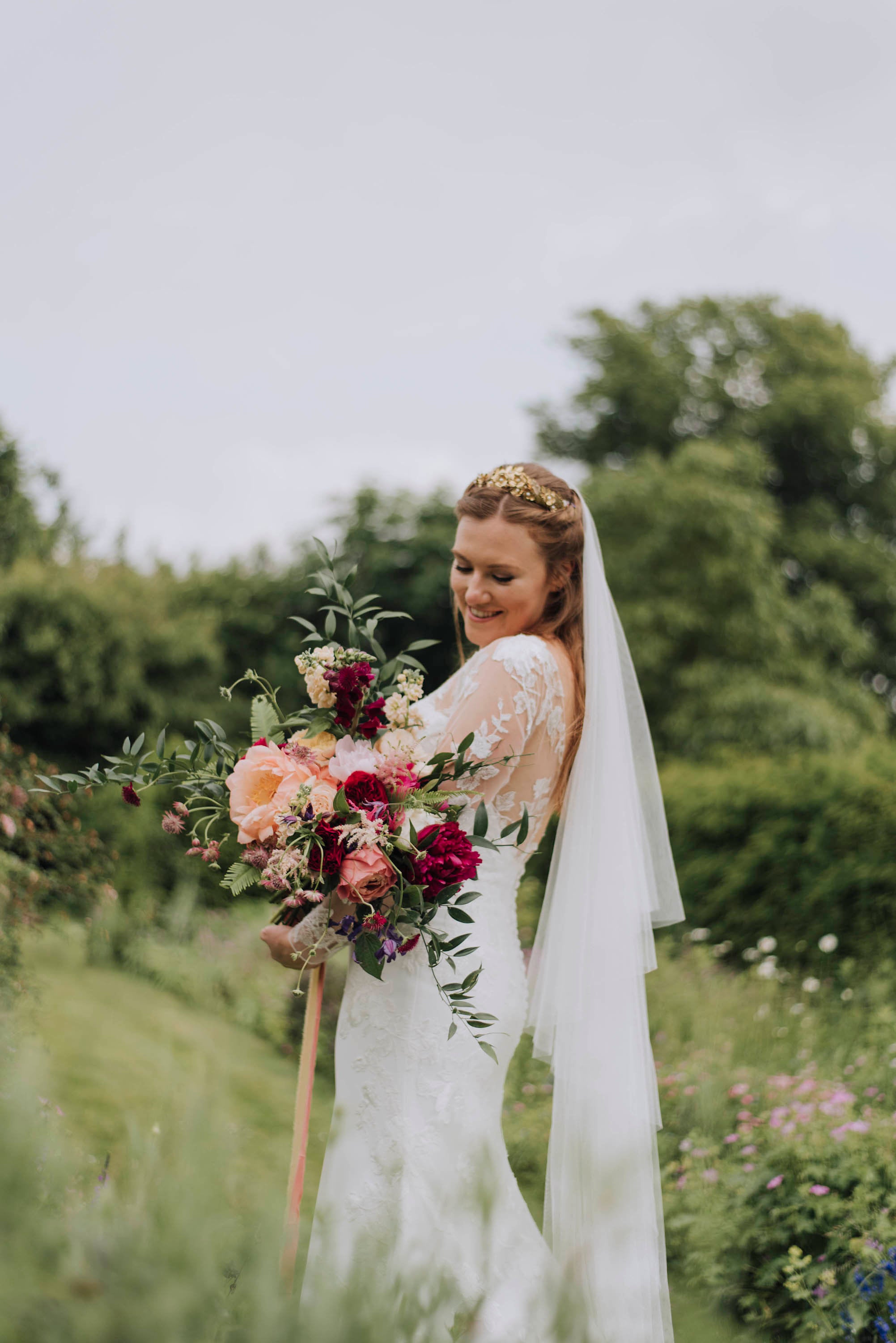 Drop Silk Style Wedding Veil -Aspen - Britten Bride - Sophie 