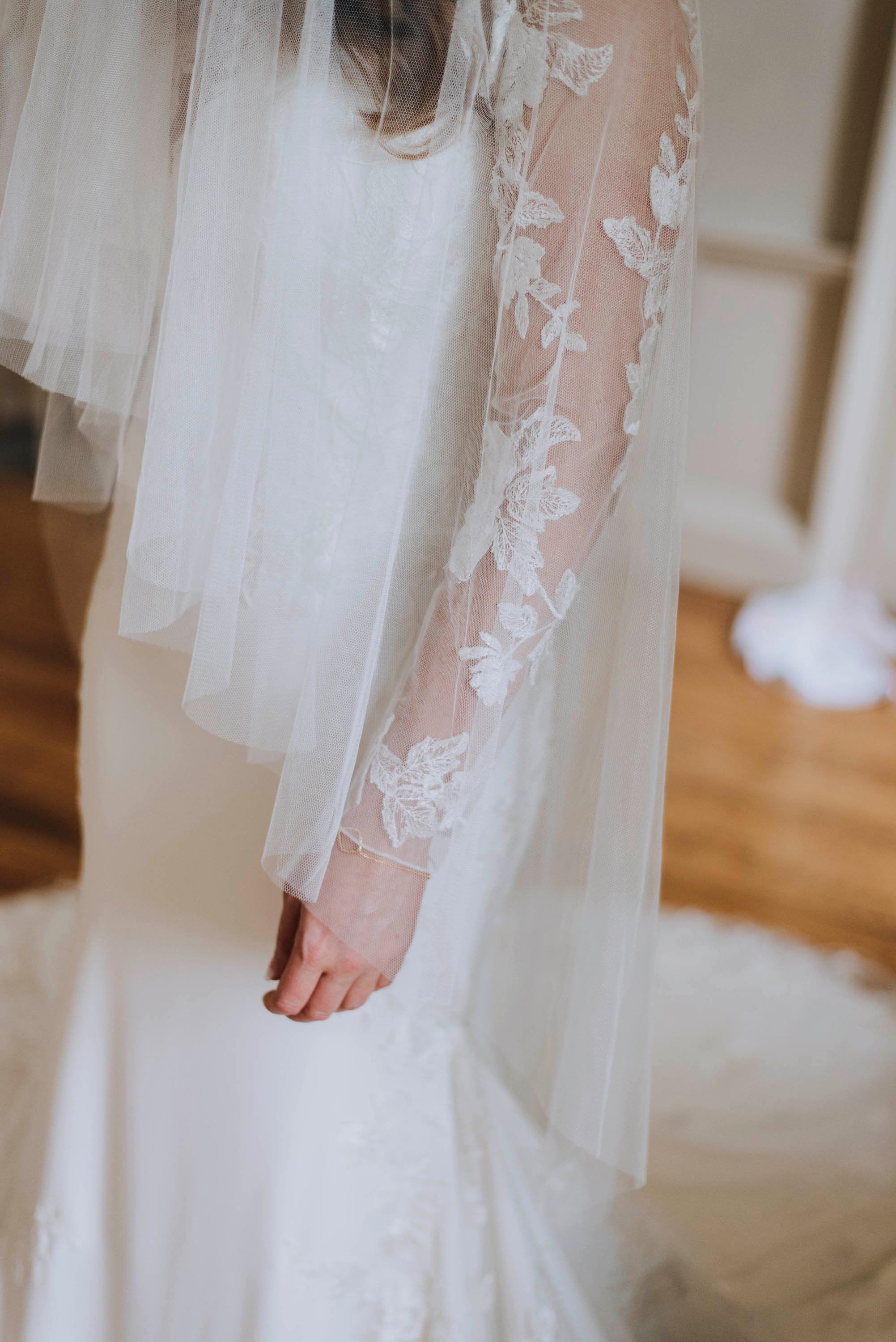 Drop Silk Style Wedding Veil -Aspen - Britten Bride - Sophie 