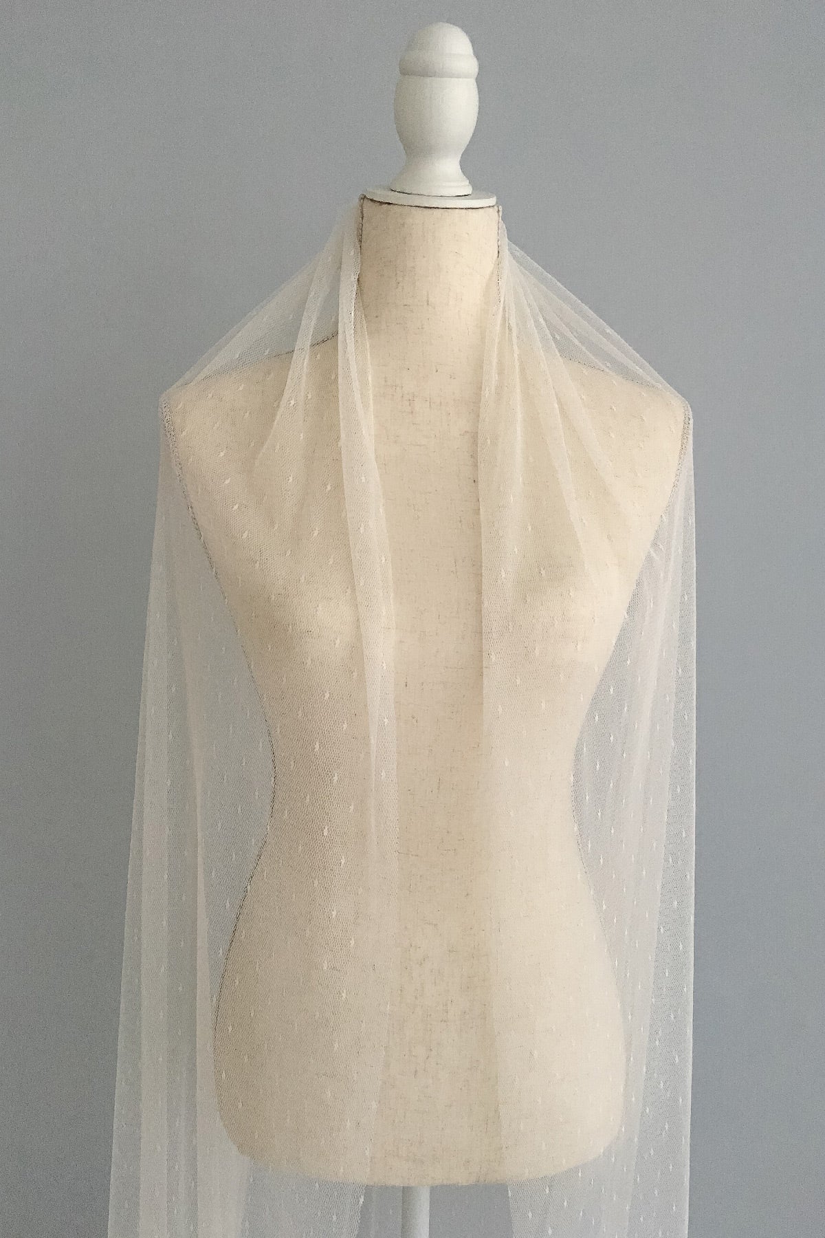 Polka dot wedding veil