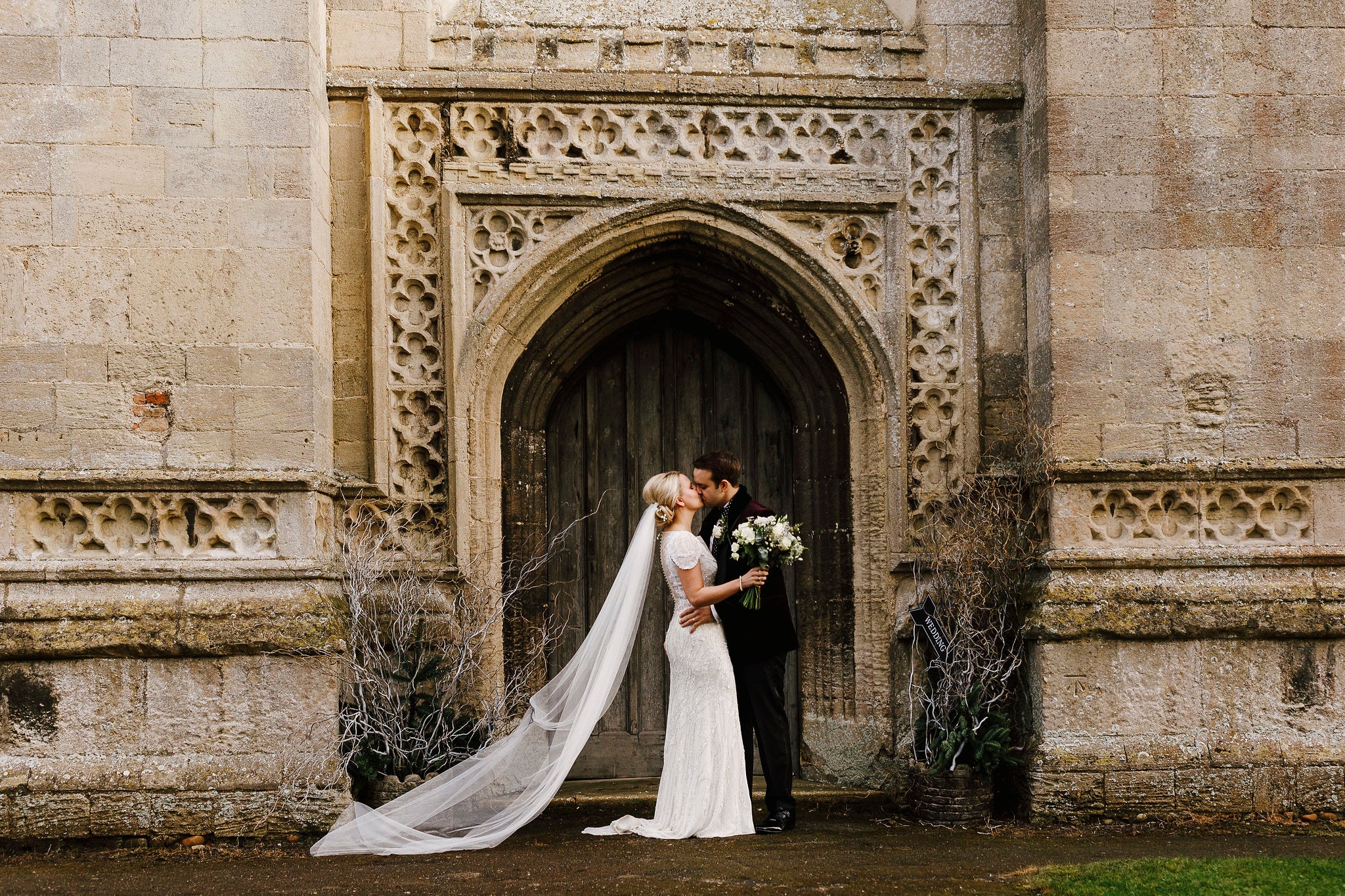 Single tier cut edge silk style wedding veil - 'Isabella'